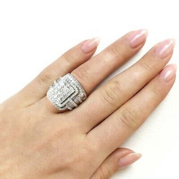 NWT 925 Sterling Silver Engagement Rings set - Picture 7 of 7